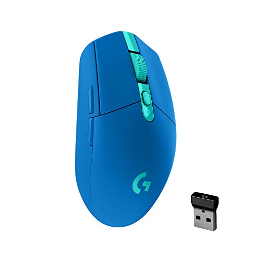 Logitech G305 LIGHSTPEED Wireless Gaming Mouse, Hero 12K Sensor, 12,000 DPI, Lightweight, 6 Programmable Buttons, 250h Battery Life, PC/Mac-Blue