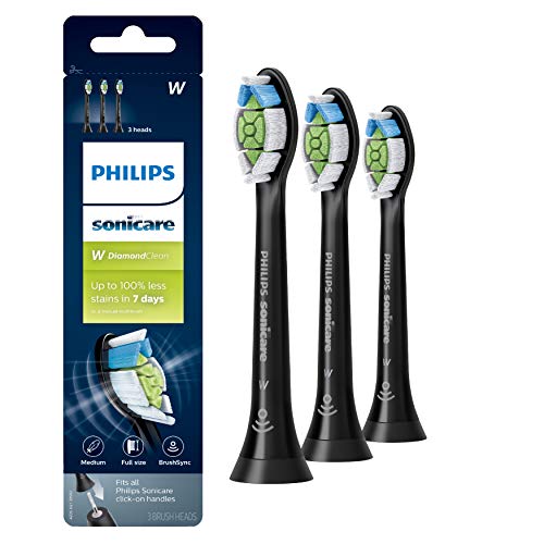 Philips Sonicare Genuine DiamondClean Toothbrush Head, 3 Pack, Black, HX6063/95