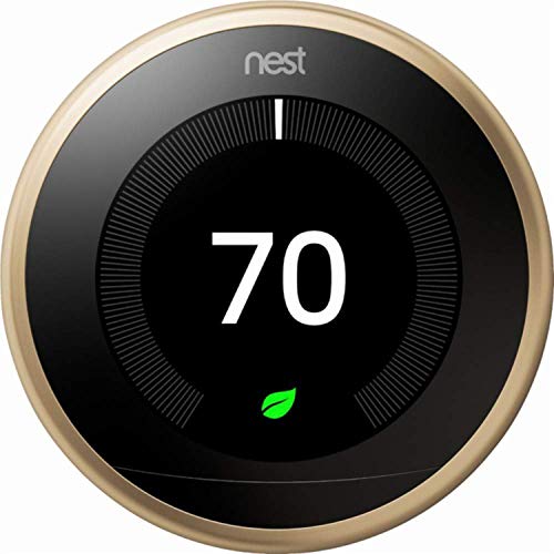 Google Nest Learning Thermostat, 3rd Gen, Brass, 1