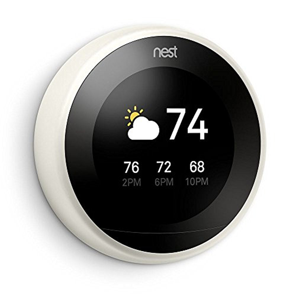Nest Learning Thermostat 3rd Generation, White, Works with Amazon Alexa
