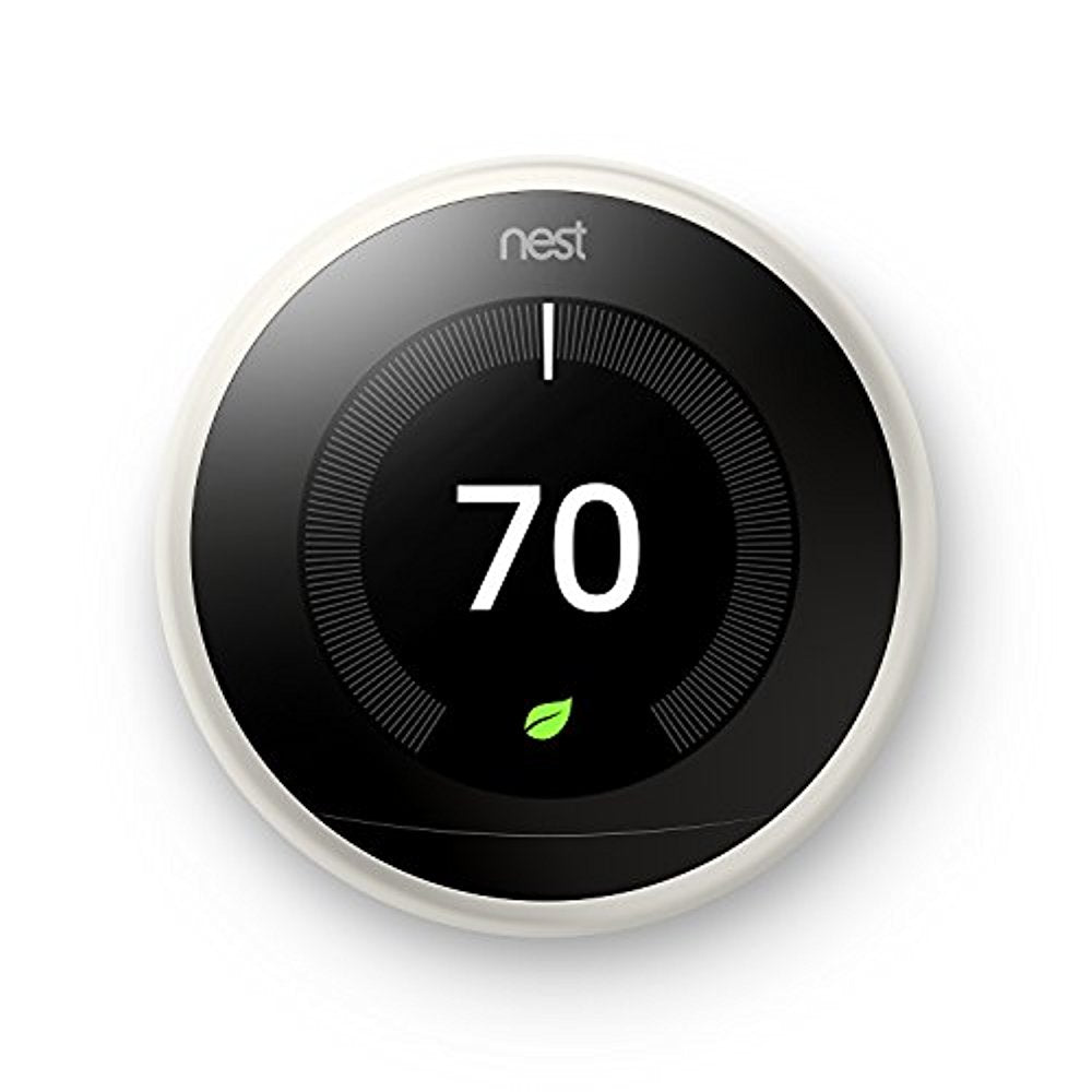 Nest Learning Thermostat 3rd Generation, White, Works with Amazon Alexa