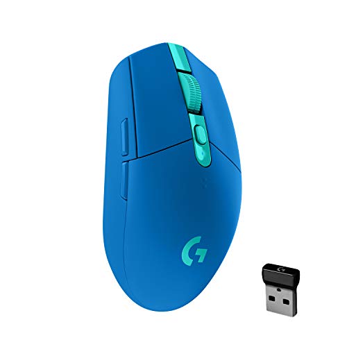 Logitech G305 LIGHSTPEED Wireless Gaming Mouse, Hero 12K Sensor, 12,000 DPI, Lightweight, 6 Programmable Buttons, 250h Battery Life,  PC/Mac-Blue