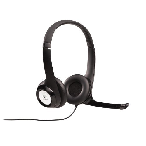 Logitech ClearChat Comfort/USB Headset H390, Noise Cancelling Microphone, Headphones for Computer (Black)