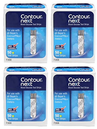 Contour Next 200 Test Strips. 4 Packs Of 50- EXP 5/2024