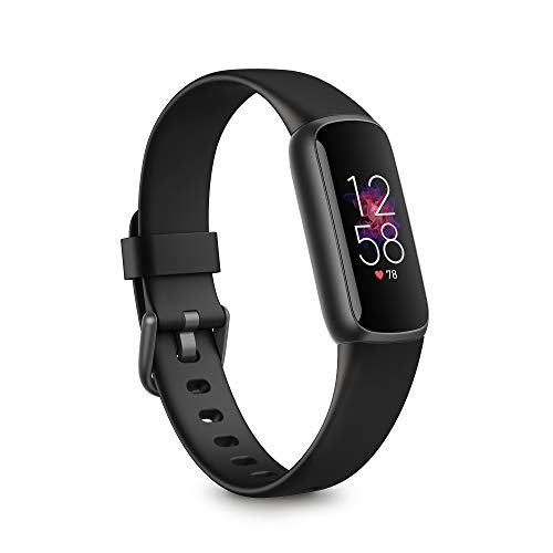 Fitbit Luxe Fitness and Wellness Tracker with Stress Management, Sleep Tracking and 24/7 Heart Rate, Black/Graphite, One Size (S & L Bands Included)