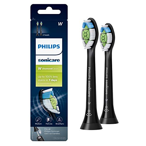 Philips Sonicare DiamondClean Toothbrush Head, 2 Pack, Black, HX6062/95