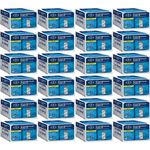 Bayer Contour Next Blood Glucose Test Strips - 50 Ct - 24 Pack (1200 Strips) EXP 6/2025